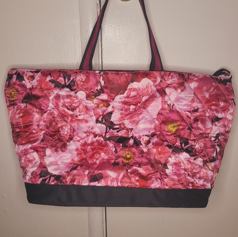 Victoria Secret - Pink Flowered Large Tote Bag